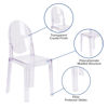 Ghost Chair with Oval Back in Transparent Crystal OW-GHOSTBACK-18-GG