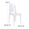 Ghost Chair with Oval Back in Transparent Crystal OW-GHOSTBACK-18-GG