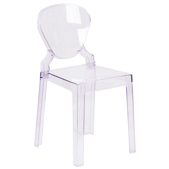 Ghost Chair with Tear Back in Transparent Crystal OW-TEARBACK-18-GG