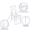 Flash Elegance Crystal Ice Stacking Chair with Designer Back - Event Chair - UV Resistant BH-H007-CRYSTAL-GG