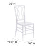 Flash Elegance Crystal Ice Stacking Chair with Designer Back - Event Chair - UV Resistant BH-H007-CRYSTAL-GG