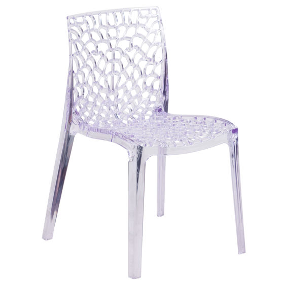 Vision Series Transparent Stacking Side Chair FH-161-APC-GG