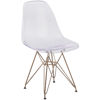 Elon Series Ghost Chair with Gold Metal Base FH-130-CPC1-GG