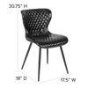Bristol Contemporary Upholstered Chair in Black Vinyl LF-9-07A-BLK-GG