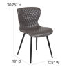 Bristol Contemporary Upholstered Chair in Gray Vinyl LF-9-07A-GRY-GG