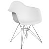 Alonza Series White Plastic Chair with Chrome Base FH-132-CPP1-WH-GG
