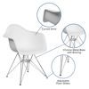 Alonza Series White Plastic Chair with Chrome Base FH-132-CPP1-WH-GG