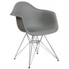 Alonza Series Moss Gray Plastic Chair with Chrome Base FH-132-CPP1-GY-GG