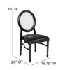 HERCULES Series 900 lb. Capacity King Louis Chair with Transparent Back, Black Vinyl Seat and Black Frame LE-B-B-C-MON-GG