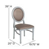 HERCULES Series 900 lb. Capacity King Louis Chair with Taupe Vinyl Back and Seat and Silver Frame LE-S-T-MON-GG