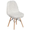 Shaggy Dog White Accent Chair DL-10-GG