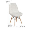 Shaggy Dog White Accent Chair DL-10-GG
