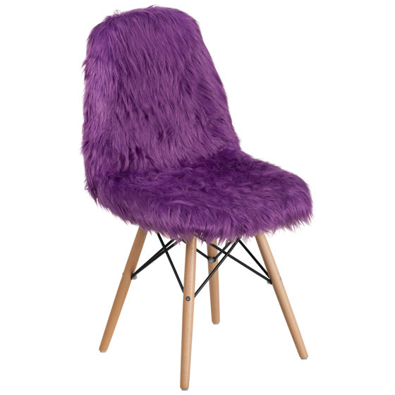 Shaggy Dog Purple Accent Chair DL-15-GG