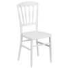 HERCULES Series White Resin Stacking Napoleon Chair LE-L-MON-WH-GG