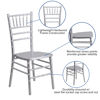 HERCULES Series Silver Wood Chiavari Chair XS-SILVER-GG