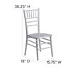 HERCULES Series Silver Wood Chiavari Chair XS-SILVER-GG