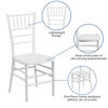 HERCULES PREMIUM Series Matte White Resin Stacking Chiavari Chair LE-WHITE-GG