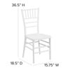 HERCULES PREMIUM Series Matte White Resin Stacking Chiavari Chair LE-WHITE-GG