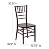 HERCULES PREMIUM Series Mahogany Resin Stacking Chiavari Chair LE-MAHOGANY-GG