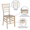 HERCULES Series Gold Resin Stacking Chiavari Chair LE-GOLD-M-GG