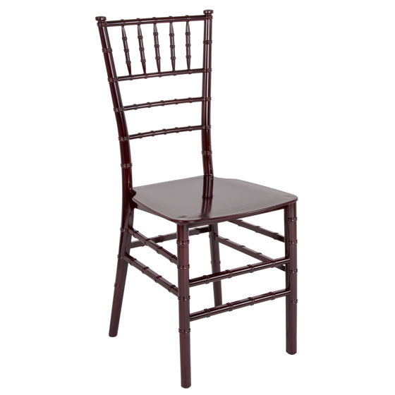 HERCULES Series Mahogany Resin Stacking Chiavari Chair LE-MAHOGANY-M-GG