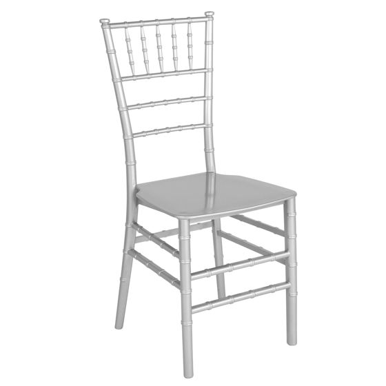 HERCULES Series Silver Resin Stacking Chiavari Chair LE-SILVER-M-GG