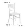 Child’s White Resin Party and Event Chiavari Chair for Commercial & Residential Use LE-L-7K-WH-GG