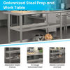 Stainless Steel 18 Gauge Work Table with 2 Undershelves - NSF Certified - 48"W x 24"D x 34.5"H NH-WT-GU-2448-GG