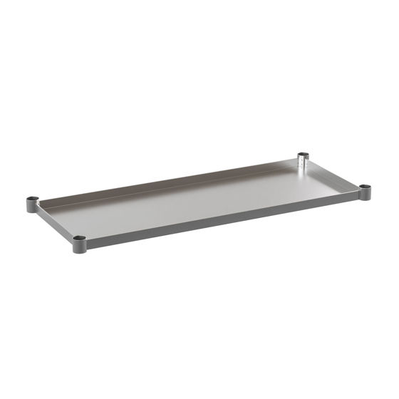 Galvanized Under Shelf for Prep and Work Tables - Adjustable Lower Shelf for 24" x 48" Stainless Steel Tables NH-GU-2448-GG