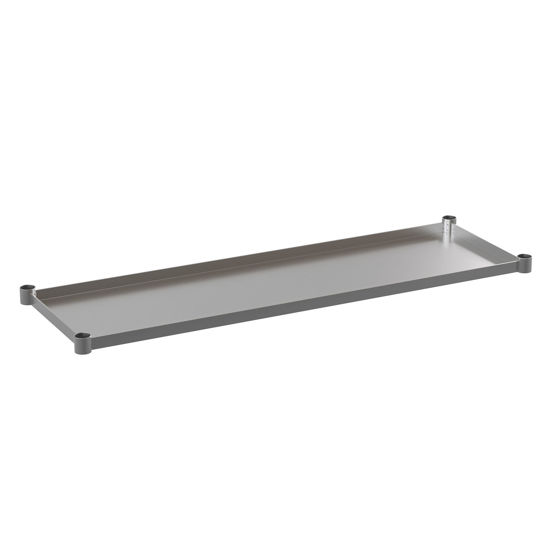 Galvanized Under Shelf for Prep and Work Tables - Adjustable Lower Shelf for 24" x 60" Stainless Steel Tables NH-GU-2460-GG