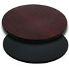 36'' Round Table Top with Black or Mahogany Reversible Laminate Top XU-RD-36-MBT-GG