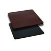 24'' Square Table Top with Black or Mahogany Reversible Laminate Top XU-MBT-2424-GG