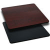 42'' Square Table Top with Black or Mahogany Reversible Laminate Top XU-MBT-4242-GG