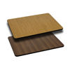 30'' x 42'' Rectangular Table Top with Natural or Walnut Reversible Laminate Top XU-WNT-3042-GG