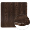 36" Square Rustic Wood Laminate Table Top XU-3636-WD-GG