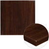 30'' Square High-Gloss Walnut Resin Table Top with 2'' Thick Drop-Lip TP-WAL-3030-GG