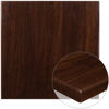 36'' Square High-Gloss Walnut Resin Table Top with 2'' Thick Drop-Lip TP-WAL-3636-GG