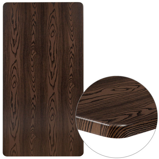 30" x 60" Rectangular Rustic Wood PVC Table Top XU-3060-WD-GG