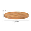 24" Round Butcher Block Style Table Top XU-BB24RD-GG