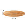 30" Round Butcher Block Style Table Top XU-BB30RD-GG