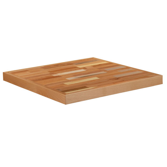 24" Square Butcher Block Style Table Top XU-BB24SQ-GG