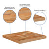 24" Square Butcher Block Style Table Top XU-BB24SQ-GG