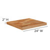 24" Square Butcher Block Style Table Top XU-BB24SQ-GG