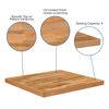 30" Square Butcher Block Style Table Top XU-BB30SQ-GG