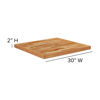 30" Square Butcher Block Style Table Top XU-BB30SQ-GG