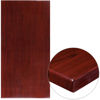 30" x 60" Rectangular High-Gloss Mahogany Resin Table Top with 2" Thick Edge TP-MAH-3060-GG