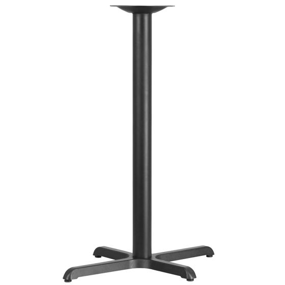 23.5'' x 29.5'' Restaurant Table X-Base with 3'' Dia. Bar Height Column XU-T2230-BAR-GG