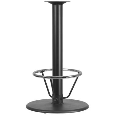 24'' Round Restaurant Table Base with 4'' Dia. Bar Height Column and Foot Ring XU-TR24-BAR-4CFR-GG