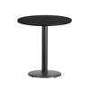 24'' Round Black Laminate Table Top with 18'' Round Table Height Base XU-RD-24-BLKTB-TR18-GG