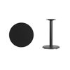 24'' Round Black Laminate Table Top with 18'' Round Table Height Base XU-RD-24-BLKTB-TR18-GG